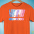 Bigender Pride Grunge Exclamation Points Premium Unisex T-Shirt - Orange